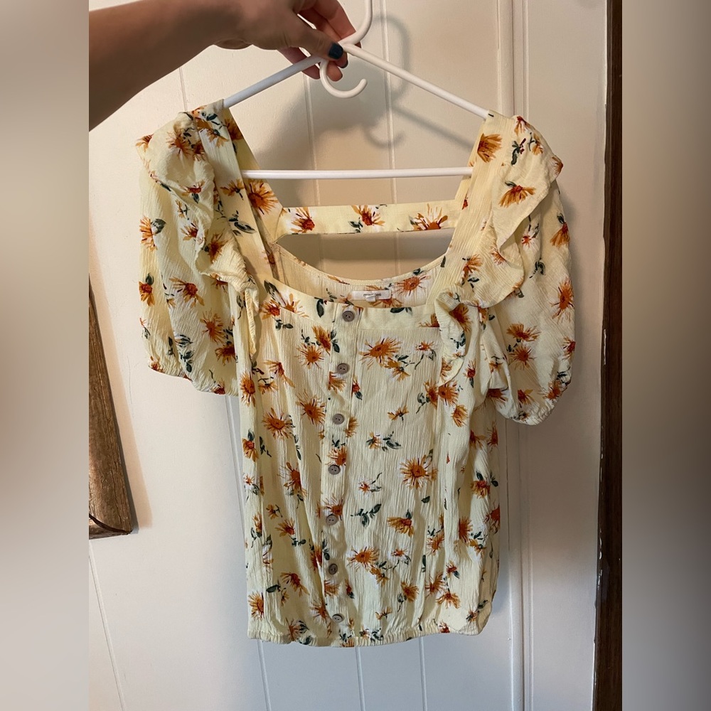 Yellow floral top